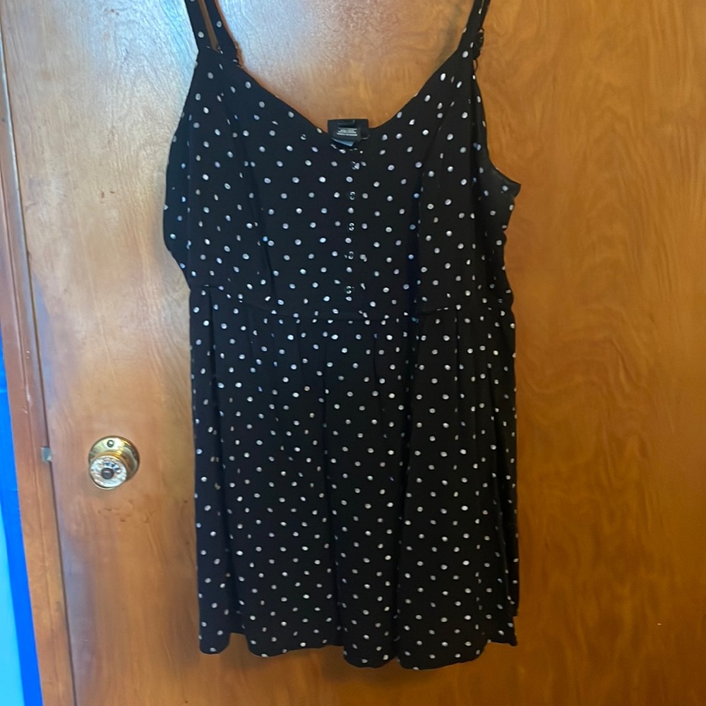 Torrid Size 2 Black and White Polka Dot Tank